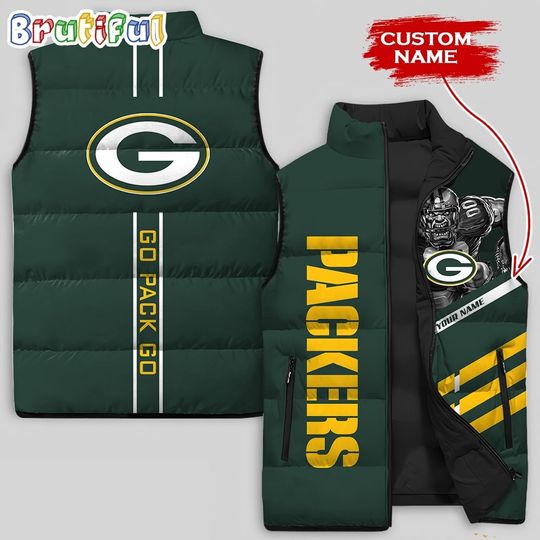Green Bay Packers Damn Right Sleeveless Down Jacket
