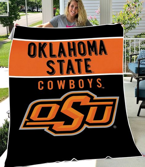 Oklahoma State Cowboys Plush Blanket, Soft & Warm