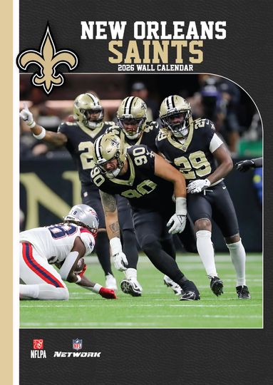 football New Orleans Saints 2026 Wall Calendar