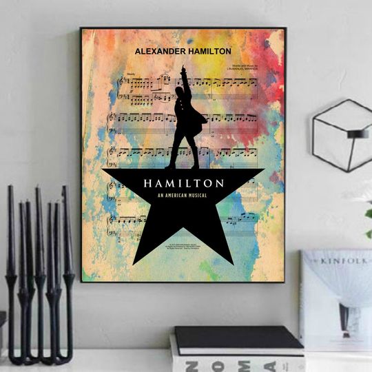 Discover Hamilton Alexander Hamilton Sheet Music Wall Art, Canvas, Artwork, Art Print, Home Decor, Painting