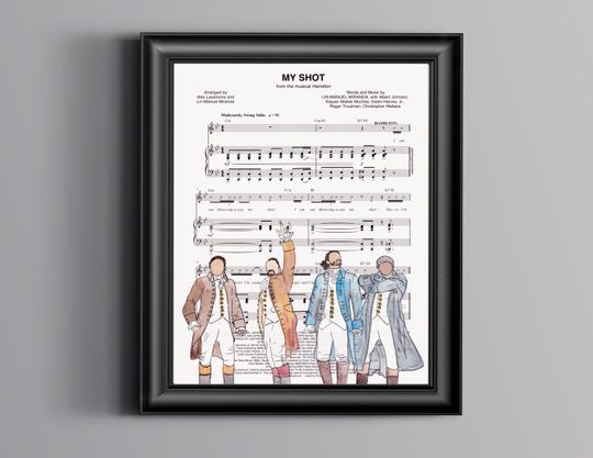 Discover Hamilton My Shot Sheet Music Art