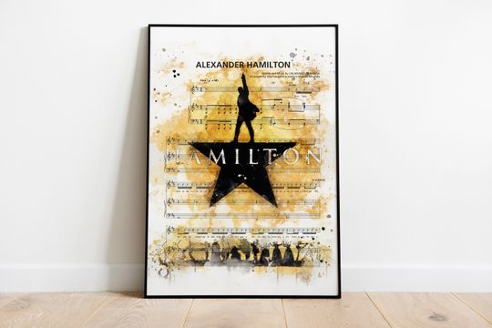 Discover Hamilton Musical Poster Wall Art, Theatre Quote Print decor, Gift for, inspired Broadway musicals watercolor art