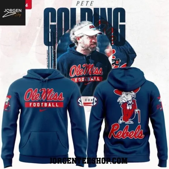 Ole Miss Rebels Football Coach Pete Golding 2025 3D Pullover Hoodie