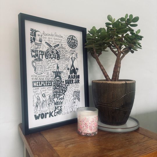 Discover Hamilton Lyric Sketch Print: Musical Theatre Fan Art