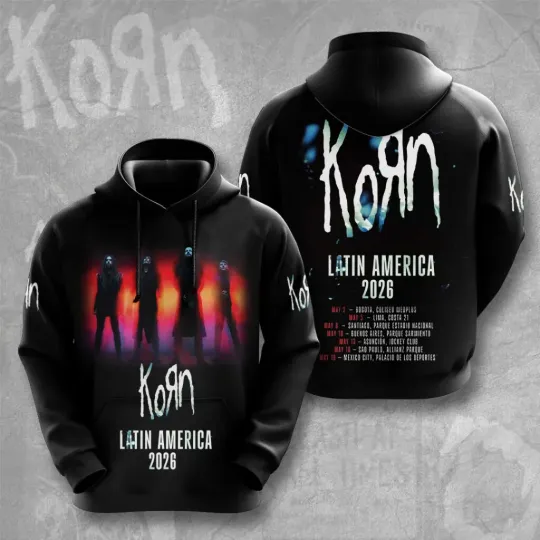 Discover Korn Band 2026 3D Hoodie Apparel