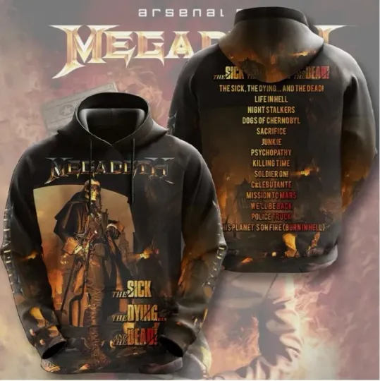 Discover Megadeth Zippo Lighter 3D Hoodie All Over Printed Hoodie