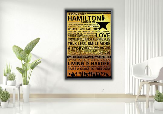 Discover Hamilton Musical Theatre Art Poster Print,Hamilton Musical Theatre Taught Lesson Canvas Wall Art,Musical Theatre Print Art Wall Decor