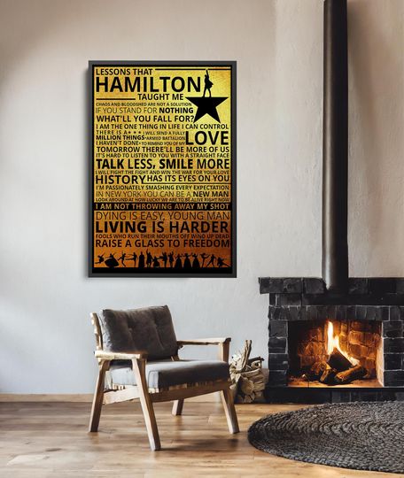 Discover Hamilton Musical Theatre Poster, Broadway Canvas Wall Art, Inspirational Theatre Print, Musical Home Decor for Stage Lovers