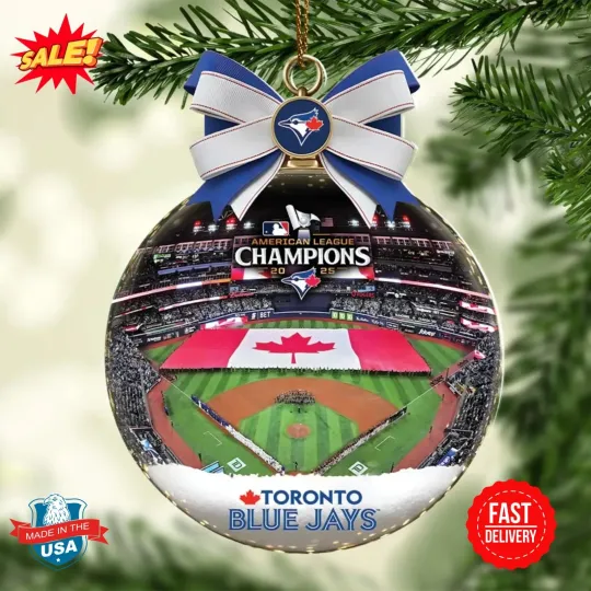 Discover Toronto Blue Jay 2025 American League Champions Acrylic Ornament