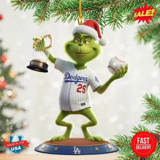 Discover Los Angeles Dodger 2025 Custom Shape 2-sided Acrylic Ornament