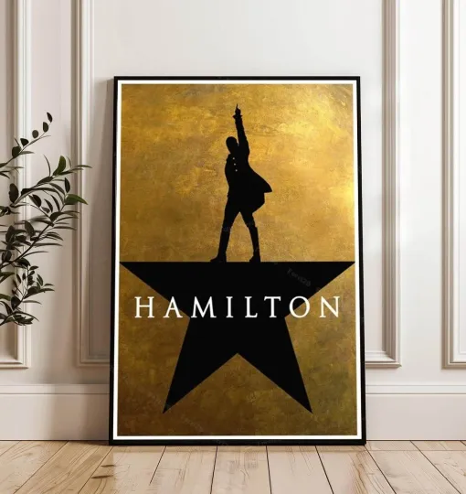 Discover Hamilton Movie Musical Poster, Vintage Broadway Art Print Theater, NoFrame
