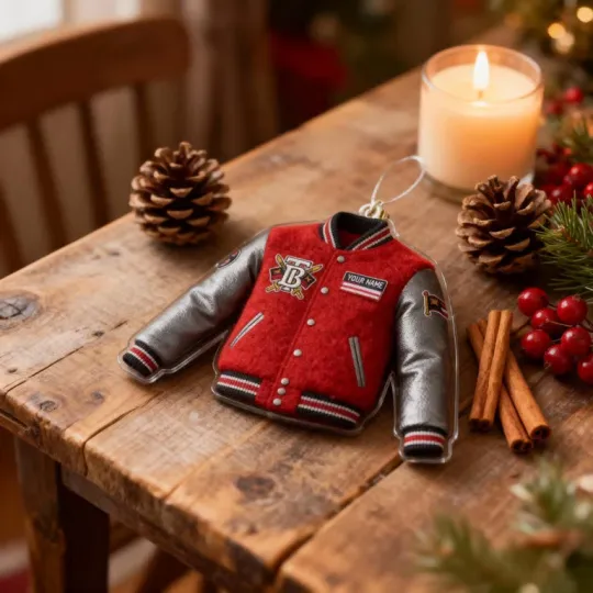 Discover XMAS Varsity Jacket Christmas Ornament Personalized Sports