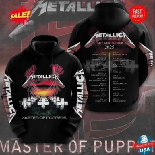 MET M72 World Tour 2025 Master Of Pupet 3D Hoodie