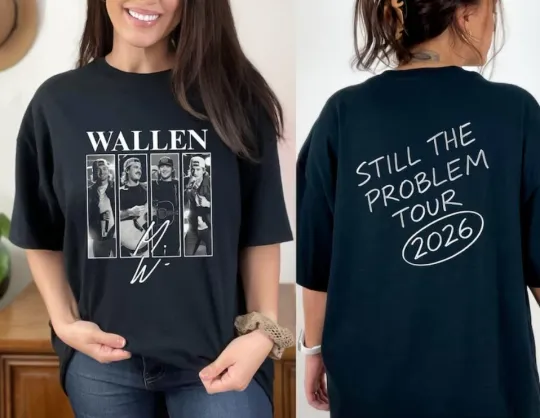 Discover Wallen Western Double-Sided Tour 2026 Shirt, 2 Sides Country Music Tee