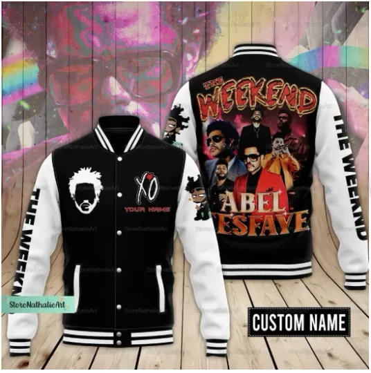 Discover Weeknds Baseball Jacket, Custom Name Baseball Jacket