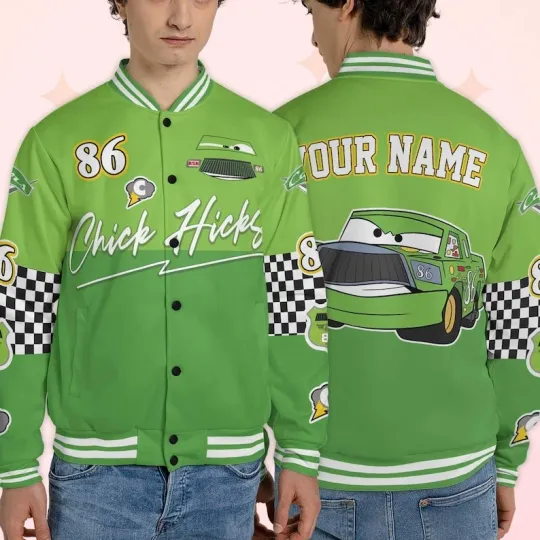 Custom Chick Hicks Pixar Car Character Racing Gift For Him Baseball Jacket