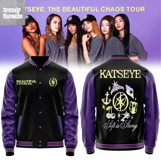 Katseye The Beautiful Chas Tour 2025 Baseball Jacket