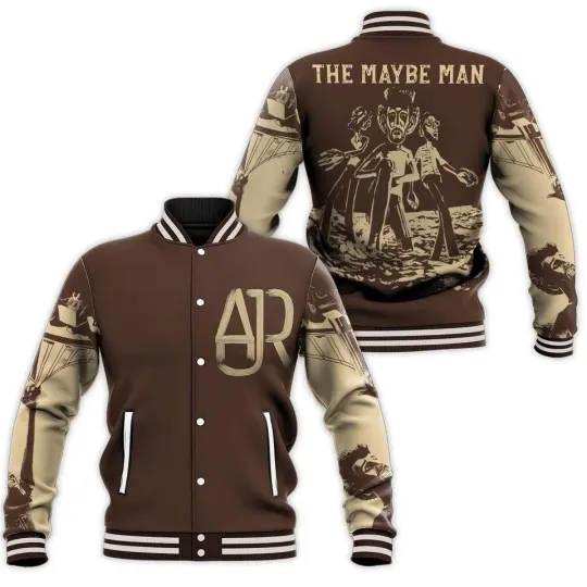 Discover AJR The Maybe Man Tour 90s Varsity Baseball Jacket