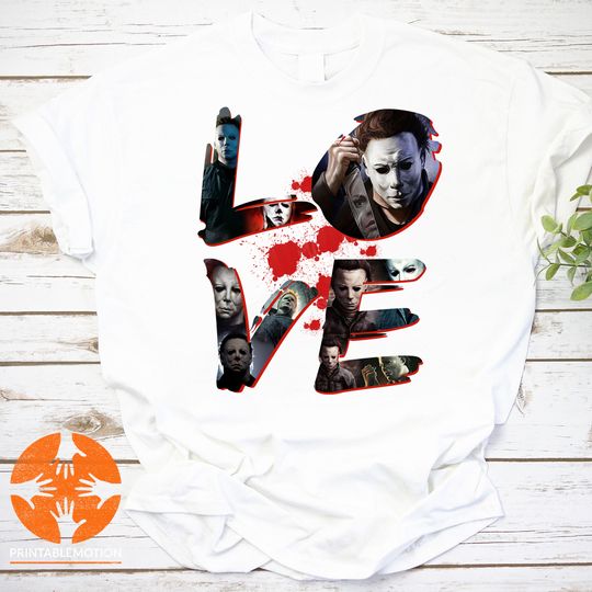 Discover Love Myer Horror Halloween Vintage T-Shirt, Michael Myers Shirt, Scary Michael Myers Shirt, Serial Killer Shirt, Michael Myers Gift