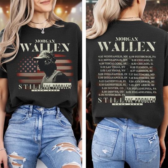 Discover Wallen still the problem tour 2026 front and back T-shirt, Vintage Wallen Western Still The Problem Tour, Wallen Western Shirt, Fan Gift