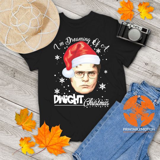 Discover Dw Schrute I’m Dreaming Of A Dwight Christmas Vintage T-Shirt, The Office Christmas Tee, Gift for Fans