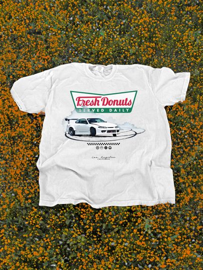 Discover Fresh Donuts Unisex T-Shirt, Car & Racing Car Graphic