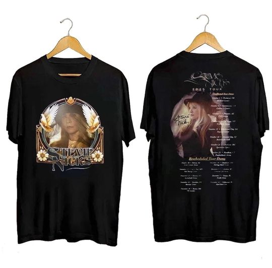 Discover Stevie Nicks Live Concert Music Tour Dates 2025 Double Sided T-Shirt