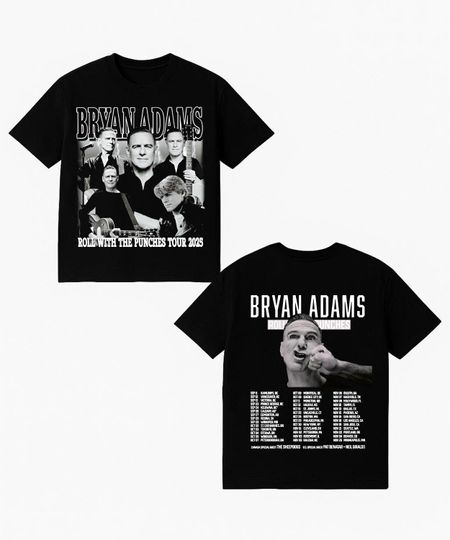 Discover Bryan Adams Roll With The Punches Tour 2025 Graphic Shirt
