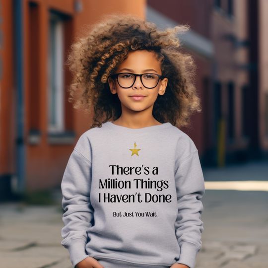 Discover Hamilton Youth Sweatshirt with A Million Things Graphic and Musical Design