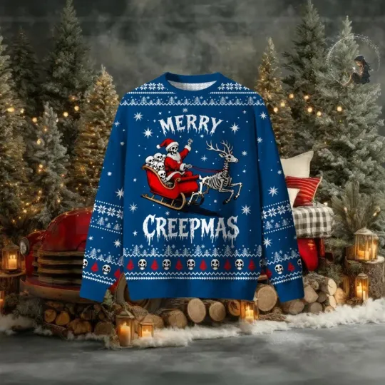 Discover Merry Creepmas Christmas Ugly Sweatshirt