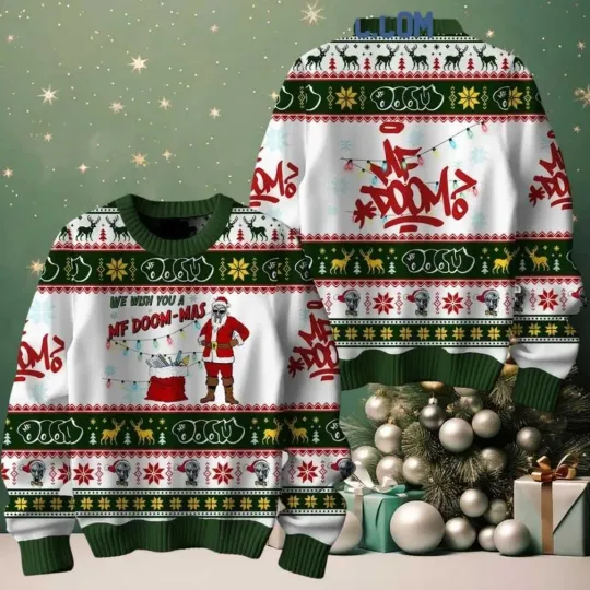MF Dooom We Wish You A MF Doommas Christmas 3D Ugly Sweater