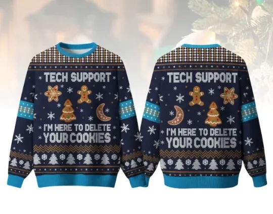 Discover Tech Support Mode Activated Ugly Christmas Sweater – Funny Holiday IT Jumper Gif