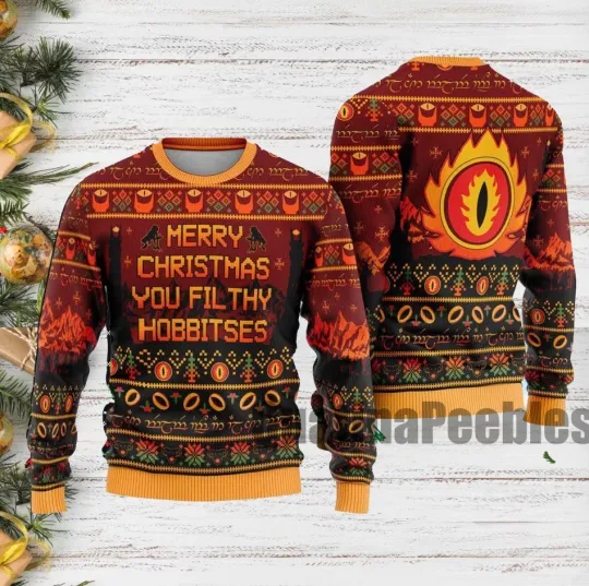 Discover Merry Christmas You Filthy Hobbitses Ugly Christmas Sweater
