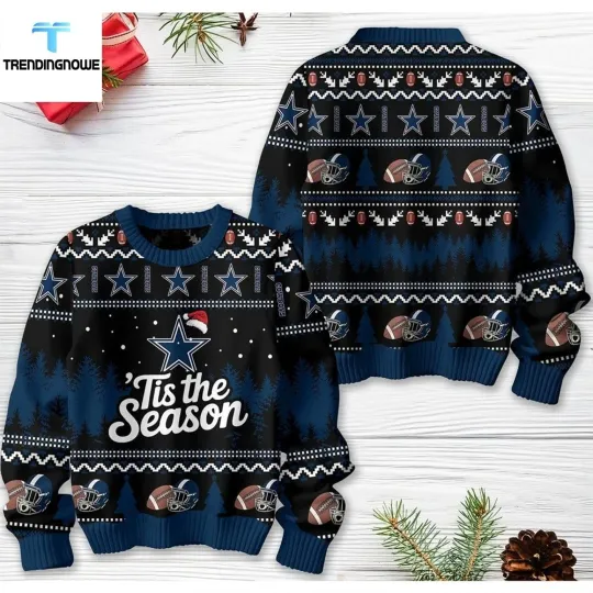 Discover Cowboys Tis The Season Ugly Christmas Knitted Sweater