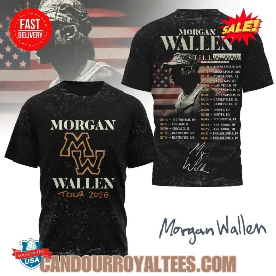 Discover Wallen Western Still The Problem Tour 2026 3D T-Shirt