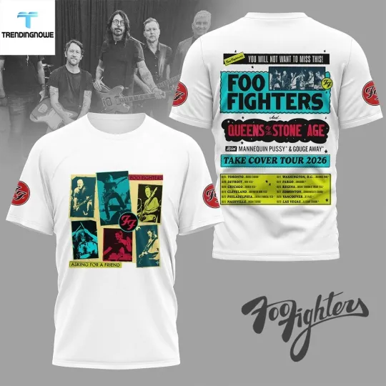 Discover FF Band Fighters 2026 Take Cover Tour 3D Shirt