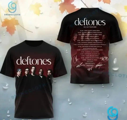 Discover Deftone EU UK Tour 2026 3D T-Shirt