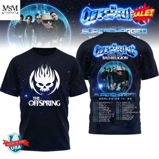Discover The Offspring Supercharged Tour 2026 3D Shirt