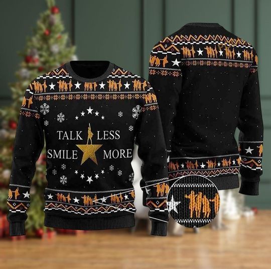 Discover Alexander Hamilton Ugly Christmas Sweater, Talk Less Smile More Shirt, Hamilton Musical Holiday Sweater, Xmas Shirt Gifts For Her Him