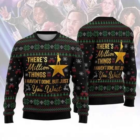 Discover Hamilton Musical Ugly Christmas Sweater, Alexander Hamilton Holiday Gift