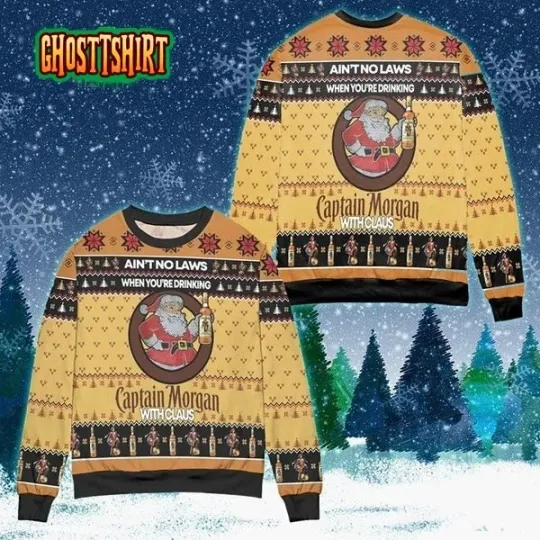 Discover When Youre Drinking Captain Morgan With Santa Claus Ugly Sweater