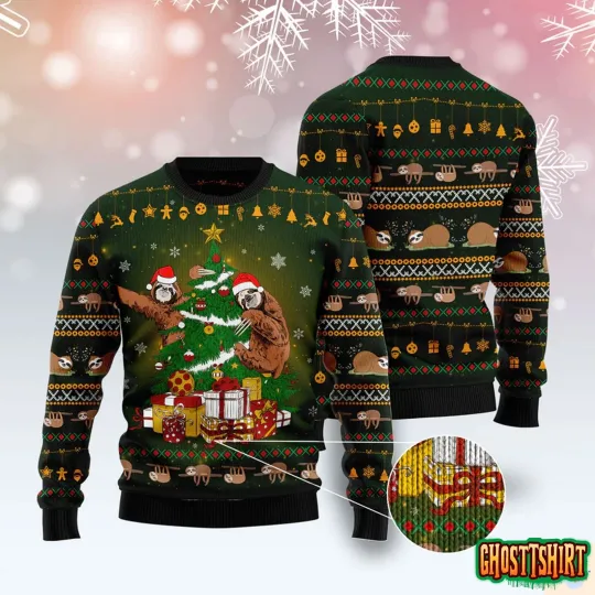Discover Sloth Christmas Tree Ugly Christmas Sweater