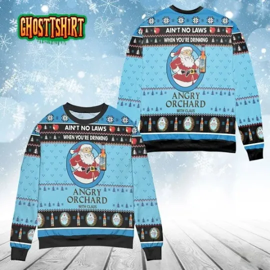 Discover When Youre Drinking Angry Orchard With Santa Claus Ugly Sweater