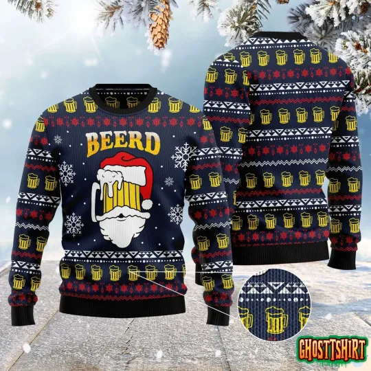 Discover Santa Beerd Ugly Christmas Sweater