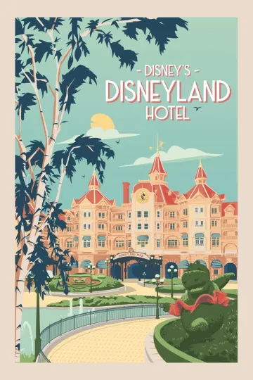 Disneyland Paris Hotel Poster - Vintage Style Print