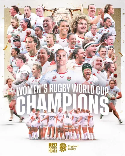 Discover Women's Rugby World Cup Winners, Red Roses A4 Prints X2, Unframed Sports Posters