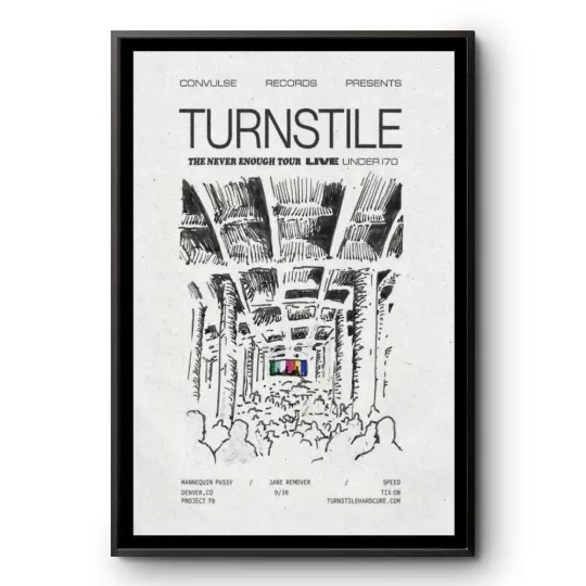 Discover Turnstile September 30 2025 Tour Denver CO Vertical Poster