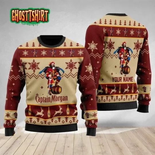 Discover Personalized Captain Morgan Christmas Ugly Sweater