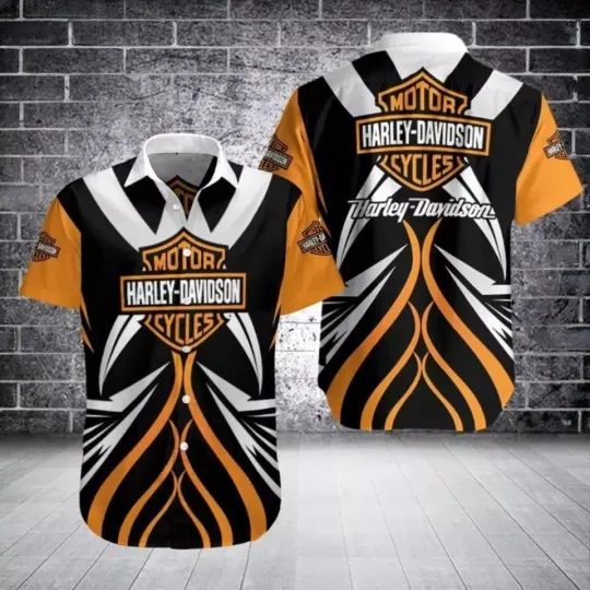 Discover Harley Racing Davidson Casual Button Down Shirt, unisex adults S-5XL