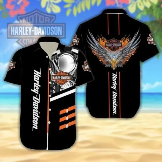 Discover Harley Motor Racing Davidson Casual Button Down Shirt